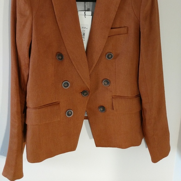 Veronica Beard Orange Blazer Tailored Suit Jacket - Picture 5 of 6
